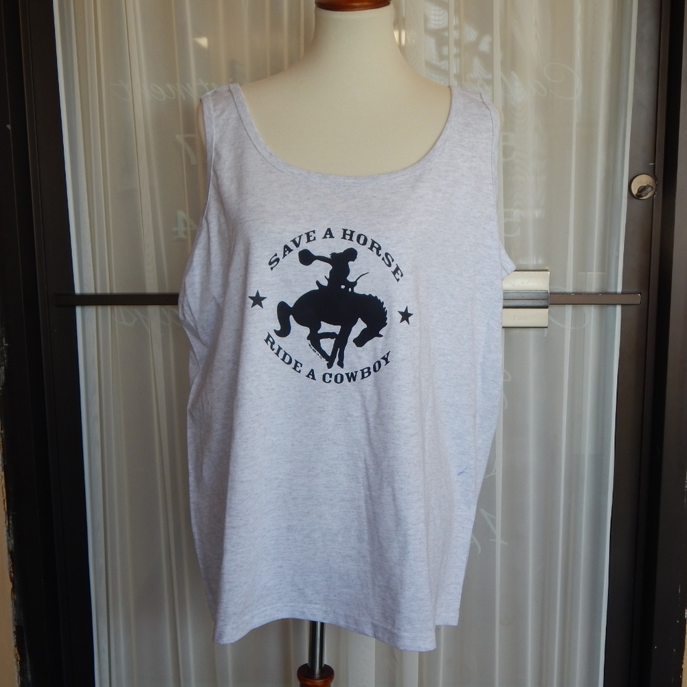 Women’s Lt Gray “Save a Horse Ride a Cowboy” Anvil